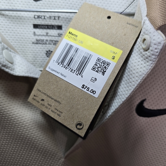 Men Nike Golf Club‎ Polo shirt Beige Brown size S FQ1150-126 new - Picture 6 of 6